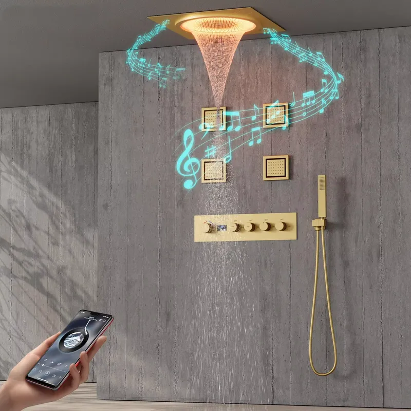 Home For Bathroom - مجموعة دش ذكية بإضاءة LED مع