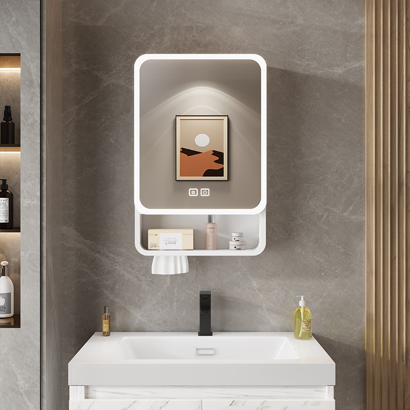 Home Bathroom Shelf - منظم مرآة لخزانة الحمام، أرفف تخزين،