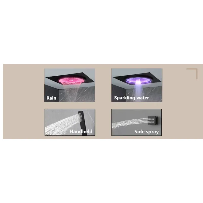 مجموعة دش ذكية بإضاءة LED مع ن - مراجعة Home For Bathroom وسعره