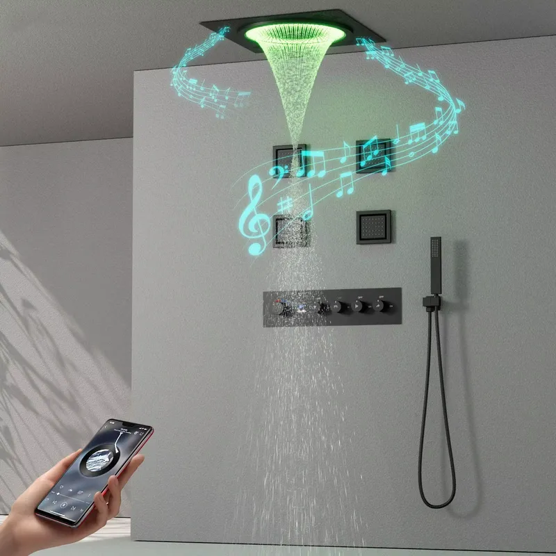 مجموعة دش ذكية بإضاءة LED مع ن - مراجعة Home For Bathroom وسعره