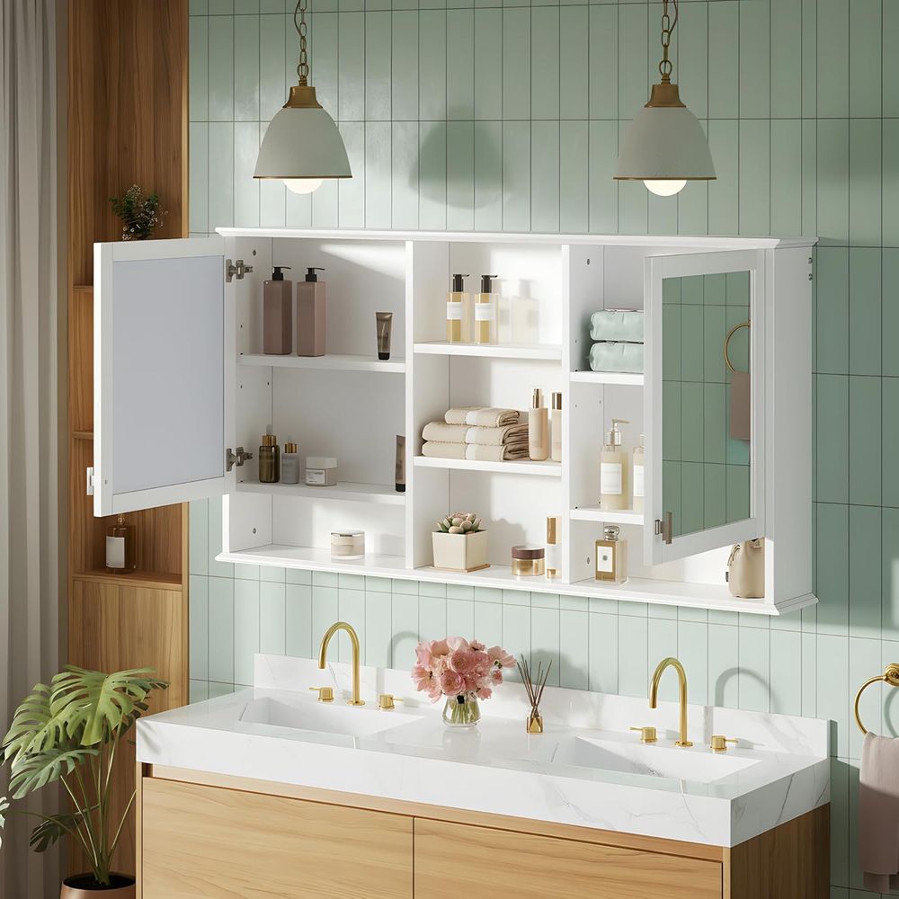 خزانة أدوية للحمام مقاس 55 × 2 - مراجعة Home Bathroom Shelf وسعره