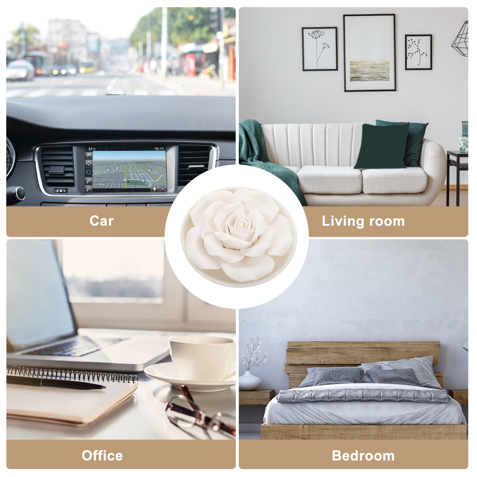 ناشر زيوت عطرية محمول على شكل  - مراجعة Home Office Bathroom وسعره