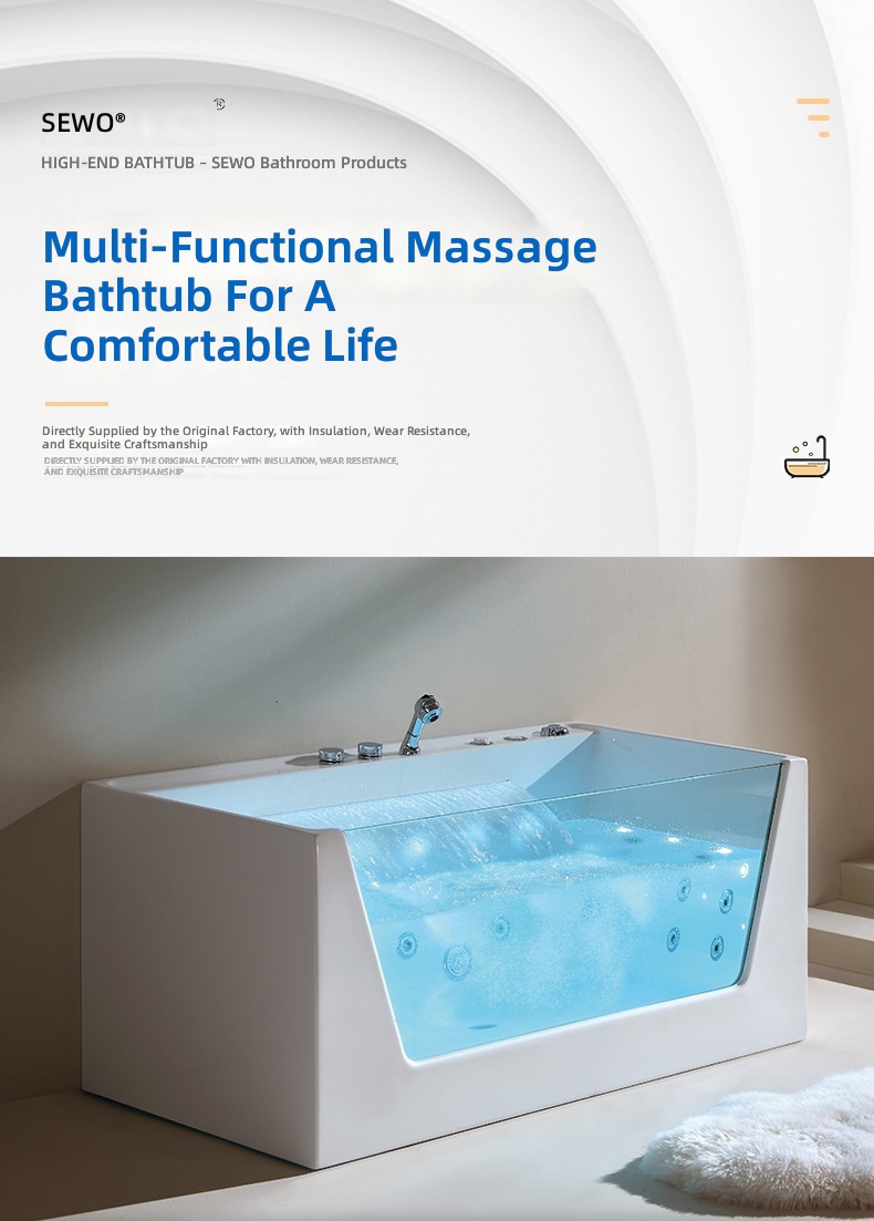 حوض استحمام أكريليك للمساج، حو - مراجعة Home Bathroom Jacuzzi Tub وسعره