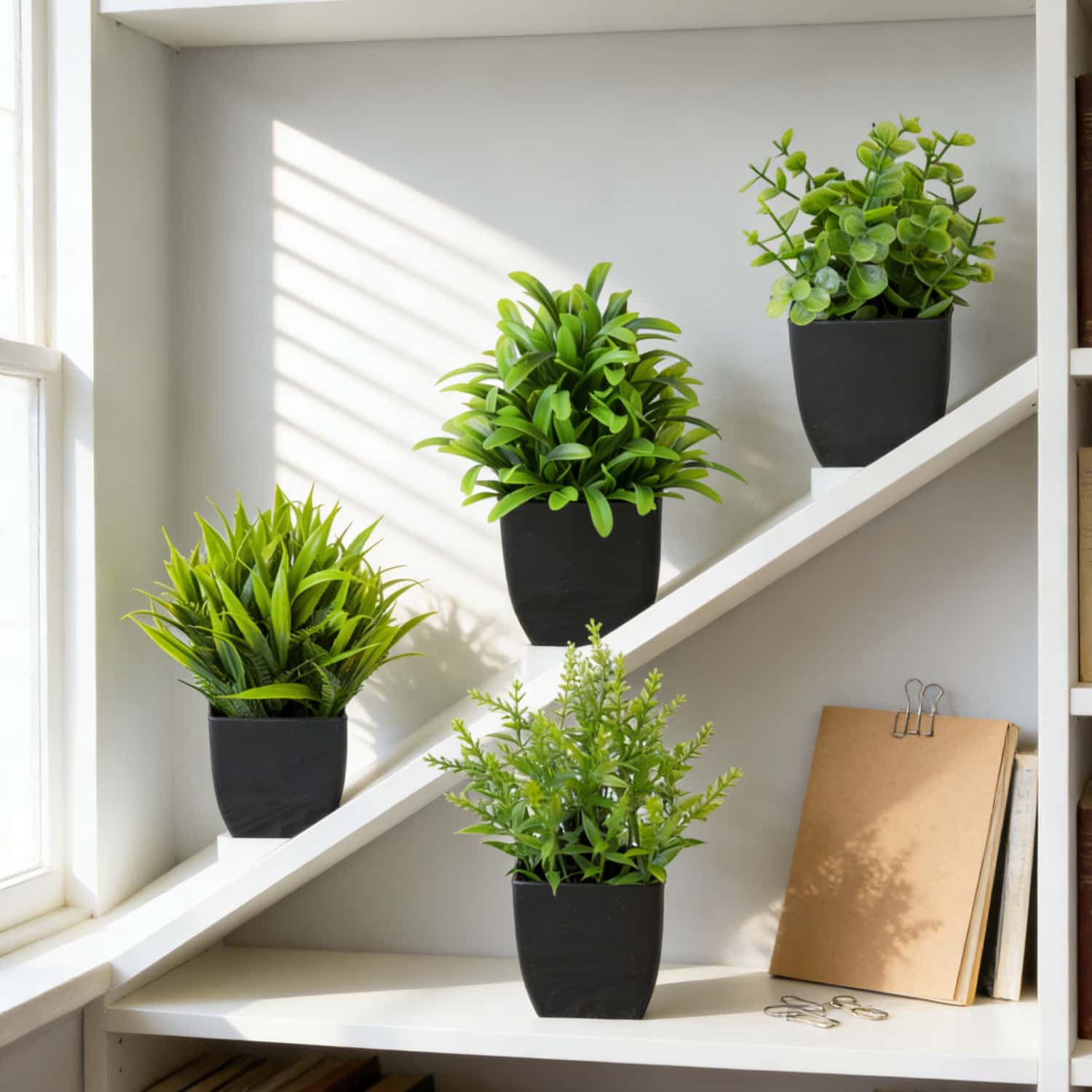 نبتة أوكالبتوس صناعية واقعية ص - مراجعة Home Bathroom Shelf وسعره