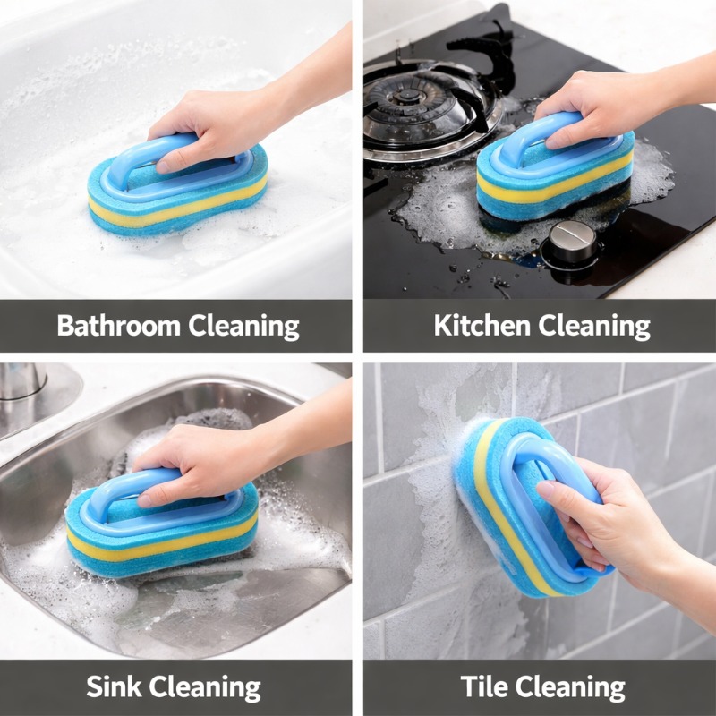 فرشاة تنظيف منزلية بمقبض، إسفن - مراجعة Home Goods Bathroom Accessories وسعره