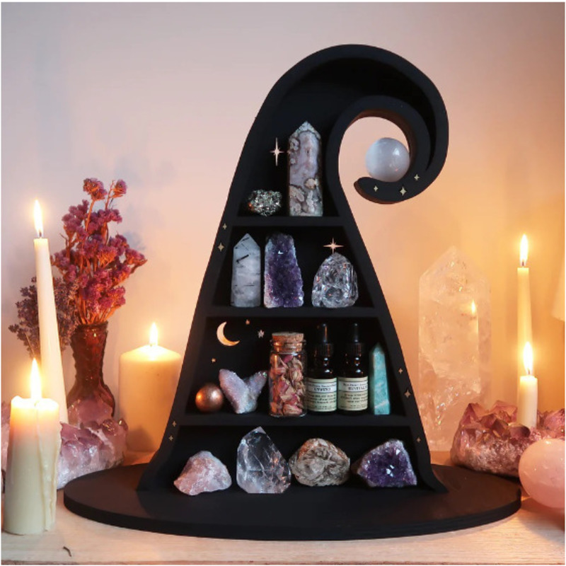 جديد خمر قبعة الساحرة كريستال  - مراجعة Home Bathroom Shelf وسعره