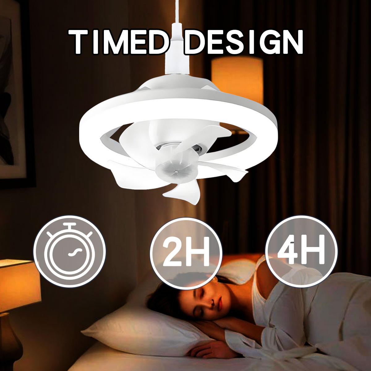 360 ° الدورية E27 مروحة السقف  - مراجعة Home Bathroom Ventilation وسعره