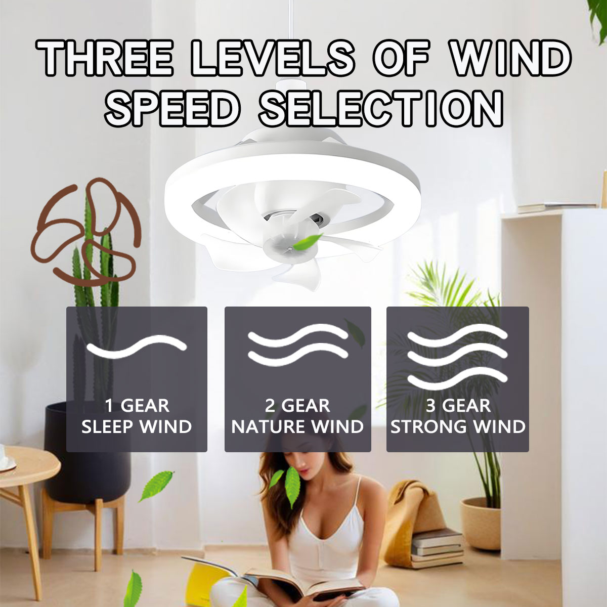 360 ° الدورية E27 مروحة السقف  - مراجعة Home Bathroom Ventilation وسعره