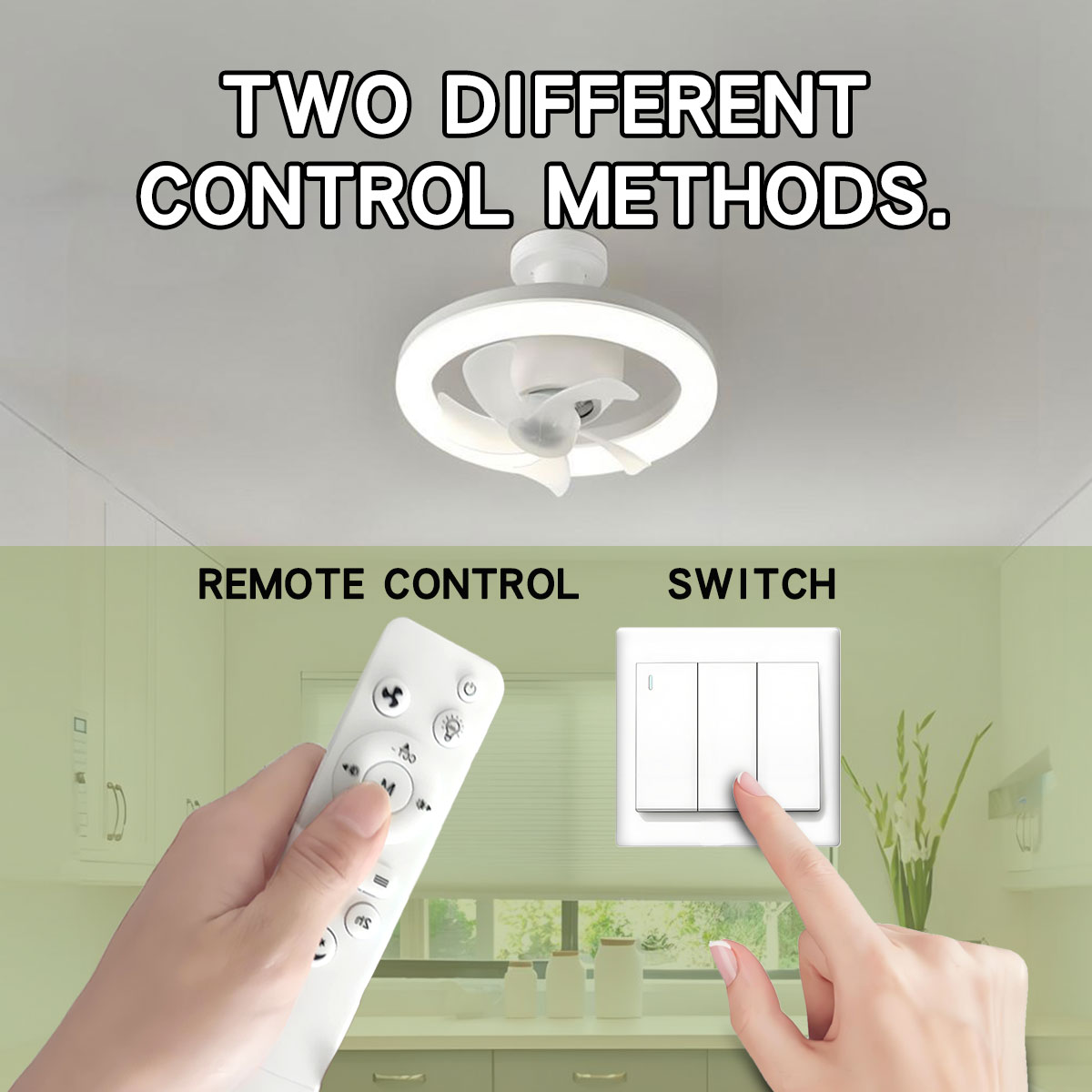 360 ° الدورية E27 مروحة السقف  - مراجعة Home Bathroom Ventilation وسعره