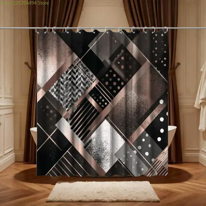 ستارة حمام عصرية بتصميم هندسي  - مراجعة Home Bathroom Decor Ideas وسعره