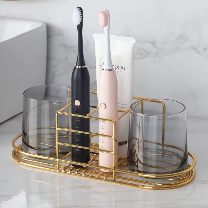 حامل فرشاة أسنان ذهبي مثبت على - مراجعة Home Bathroom Shelf وسعره