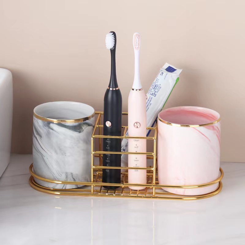 حامل فرشاة أسنان ذهبي مثبت على - مراجعة Home Bathroom Shelf وسعره