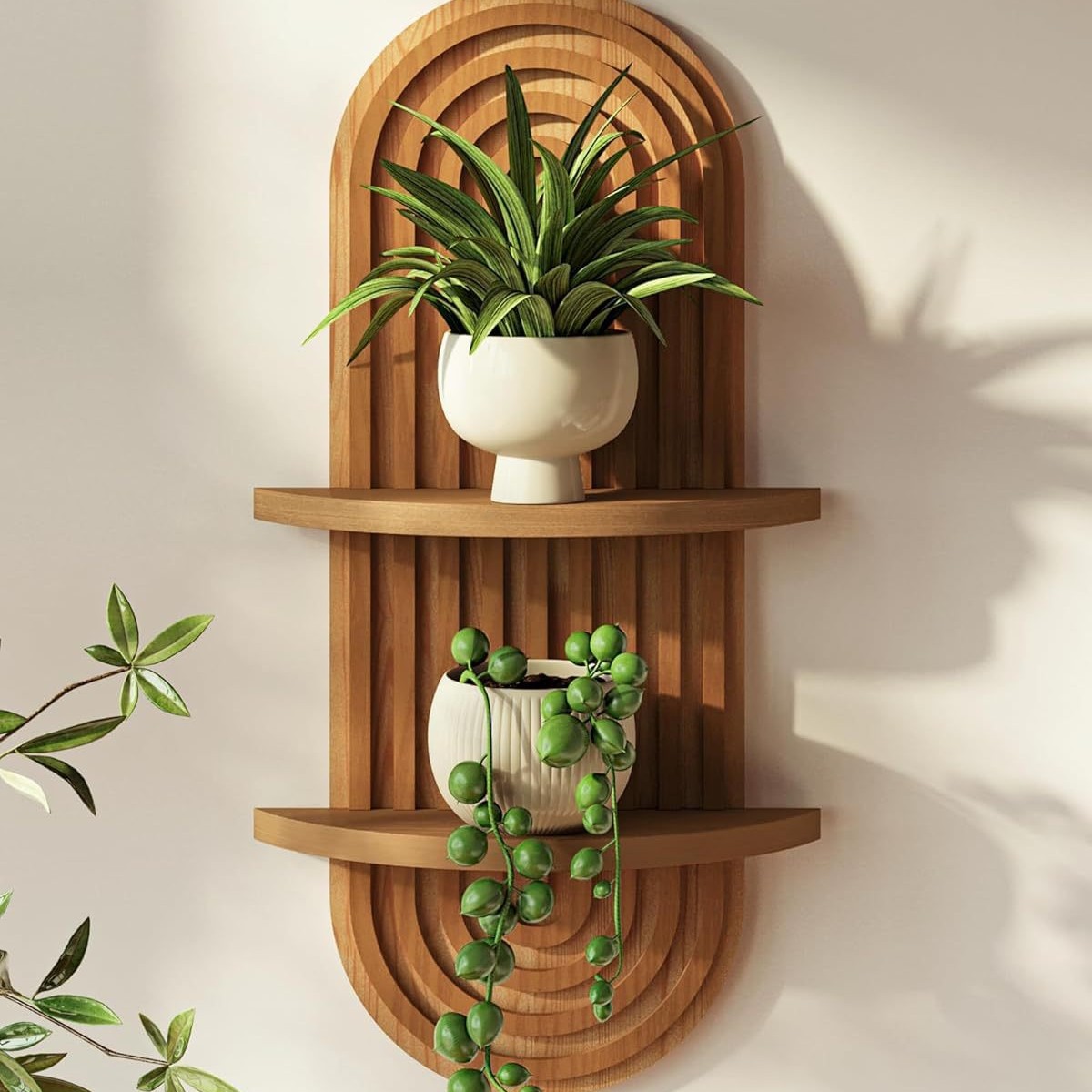 رفوف خشبية عائمة، رف تخزين متع - مراجعة Home Bathroom Shelf وسعره