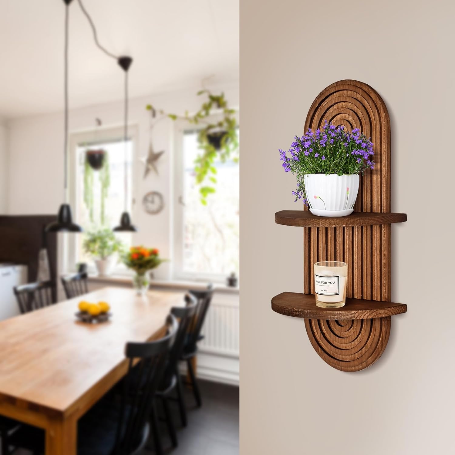 رفوف خشبية عائمة، رف تخزين متع - مراجعة Home Bathroom Shelf وسعره