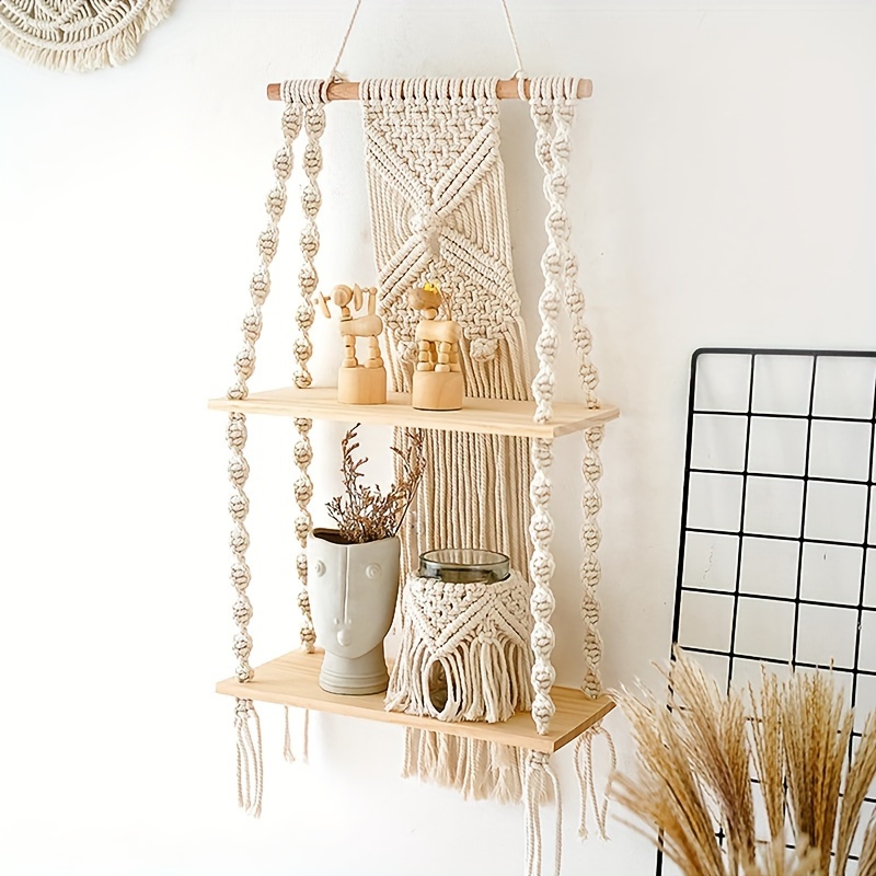 معلقة جدارية بوهيمية مصنوعة يد - مراجعة Home Bathroom Shelf وسعره