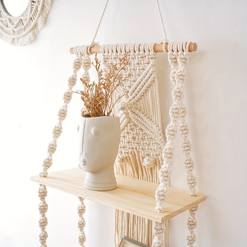معلقة جدارية بوهيمية مصنوعة يد - مراجعة Home Bathroom Shelf وسعره