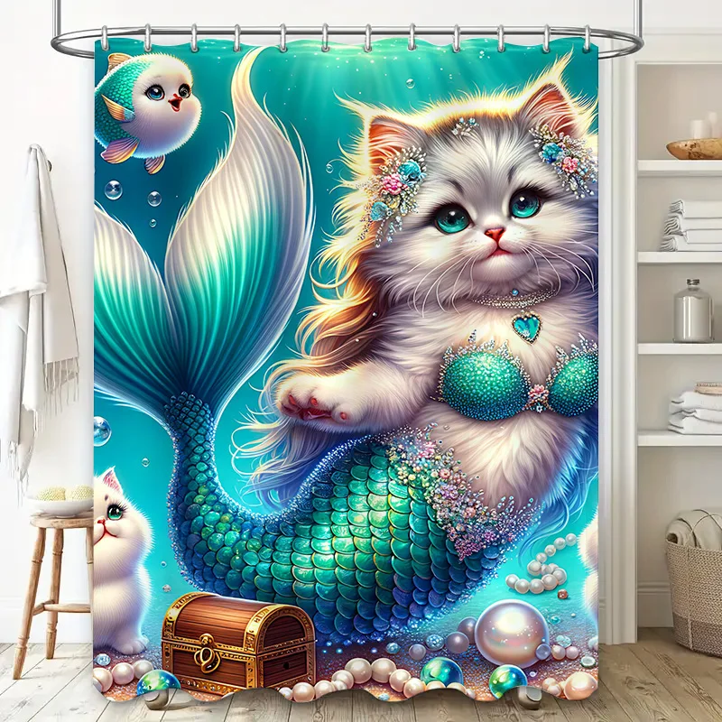 ستارة الدش حورية البحر القط ذي - مراجعة Home Bathroom Decor Ideas وسعره