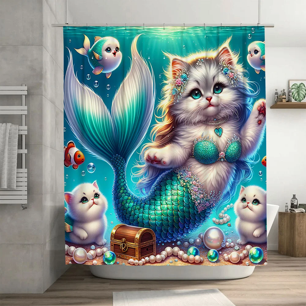 ستارة الدش حورية البحر القط ذي - مراجعة Home Bathroom Decor Ideas وسعره