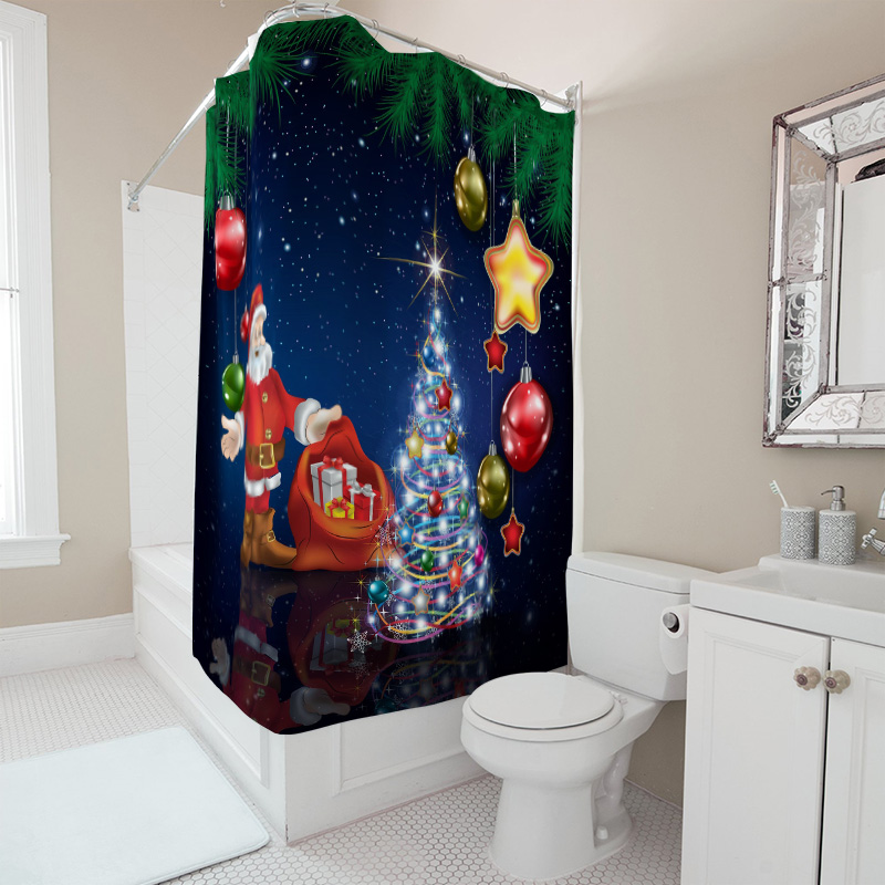 TU عيد الميلاد دش الستار سانتا - مراجعة Home Bathroom Decor Ideas وسعره