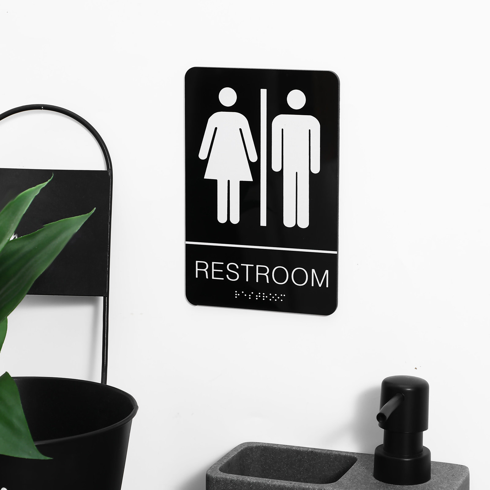 علامة حمام ملصقة من الأكريليك  - مراجعة Home Office Bathroom وسعره