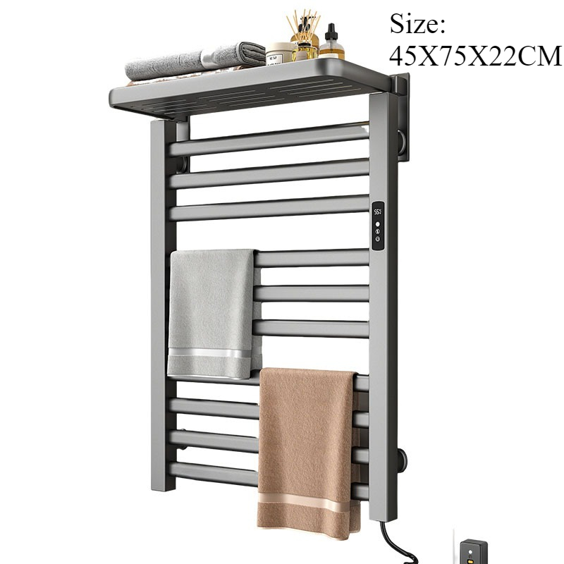 حامل مناشف كهربائي معدني للحما - مراجعة Home Bathroom Shelf وسعره